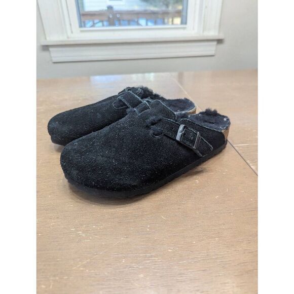 Birkenstock Boston Insulated Clog‎ women's size 36 black slip on suede comfort - Picture 3 of 7